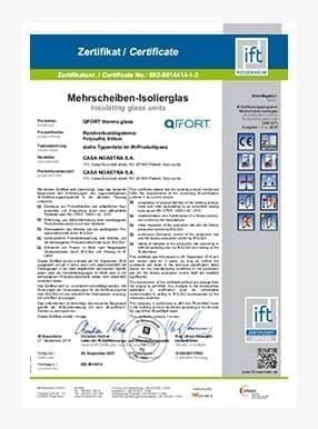 Certificat de conformitate pentru sticla